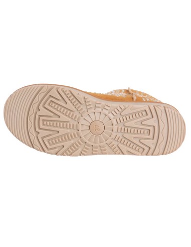 Botte fourrée femme, aspect daim à clous imperméable camel BELINDA Botte fourrée femme, aspect daim à clous imperméable camel BELINDA