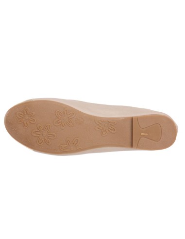 Ballerine femme simili cuir kaki et bout rond doré SHANA  Ballerine femme simili cuir kaki et bout rond doré SHANA