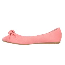 BALLERINES FEMMES À NŒUD BOMBE ORANGE FLORA  2