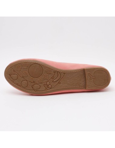 Ballerine plate simili cuir à noeud avec liseret orange Sophie Ballerine plate simili cuir à noeud avec liseret orange Sophie