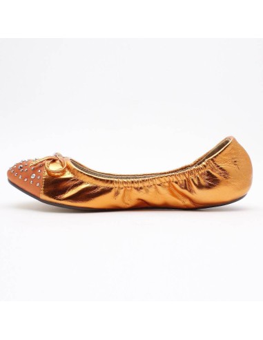 BALLERINES STRASSEES A NŒUD ORANGE SANDRINE BALLERINES STRASSEES A NŒUD ORANGE SANDRINE