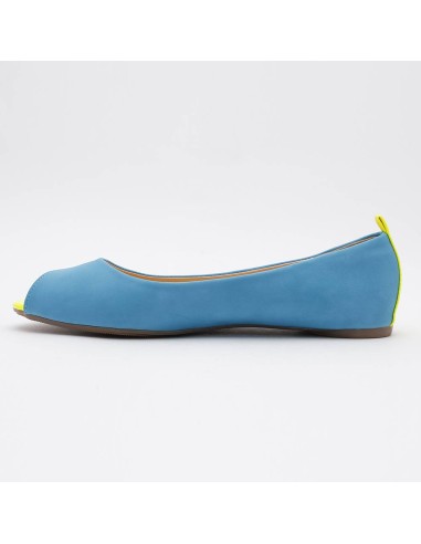 Ballerine femme simili cuir bout ouvert bleu Alexia Ballerine femme simili cuir bout ouvert bleu Alexia