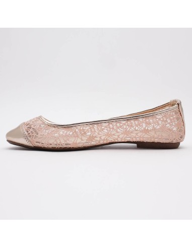 Ballerines à dentelle rose ESTELLE Ballerines à dentelle rose ESTELLE