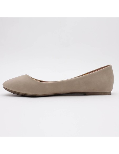 Ballerines confortables plate beige foncé CAROLE
