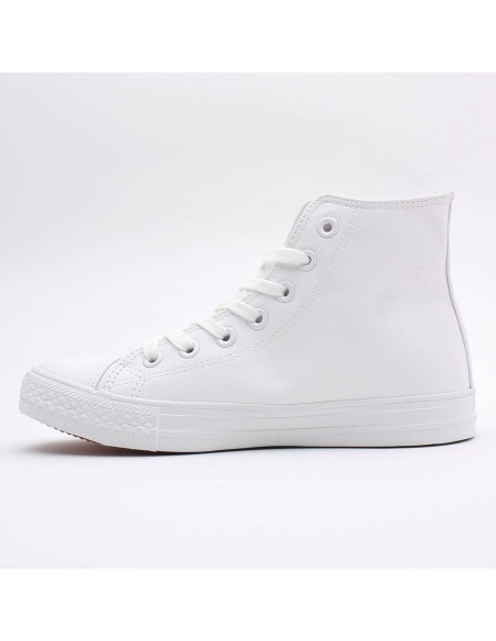 Baskets montantes blanches à fleur ELIE