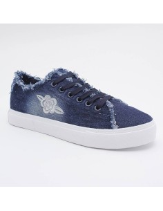 basket jeans à franges et lacets Joyce