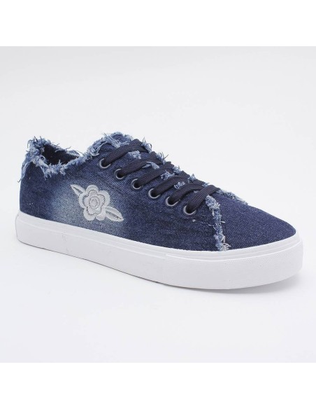 basket jeans à franges et lacets Joyce