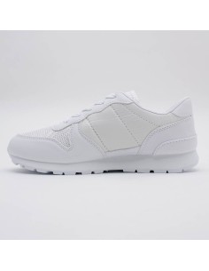 Baskets blanches matelassées simili cuir lacets ERIKA 2