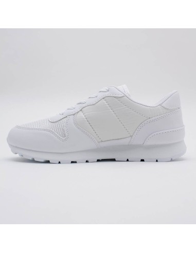 Baskets blanches matelassées simili cuir lacets ERIKA Baskets blanches matelassées simili cuir lacets ERIKA