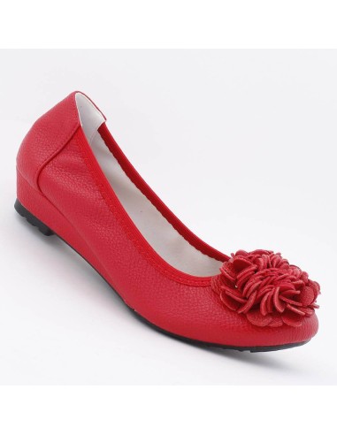 Ballerines rouges compensées à fleur chouchou Belleville Ballerines rouges compensées à fleur chouchou Belleville