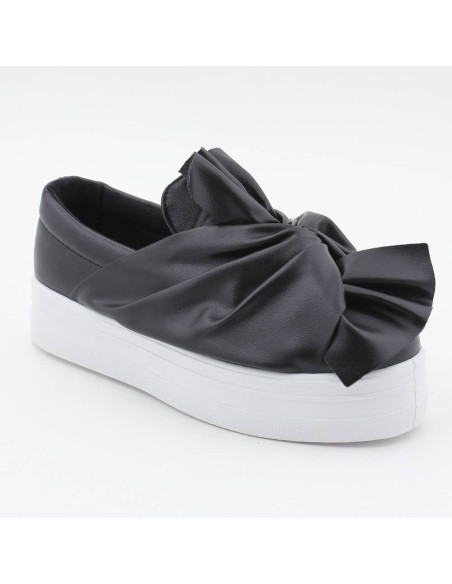 Baskets step on compensées à nœud noir LINDY