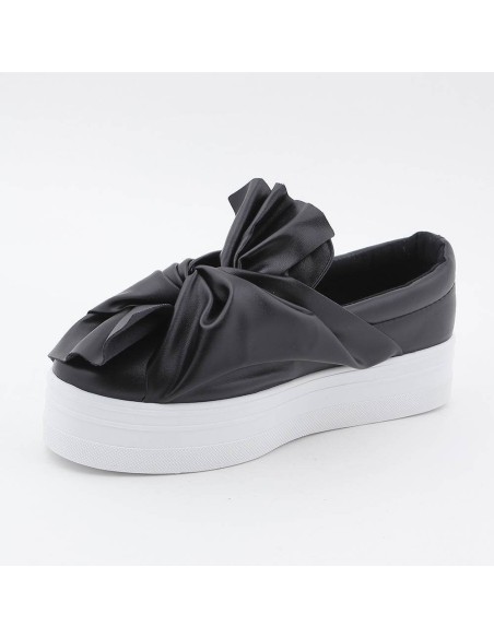 Baskets step on compensées à nœud noir LINDY