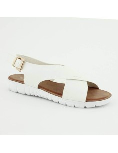 Sandales à brides croisées semelle basket blanche Marilise