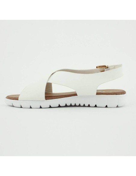 Sandales à brides croisées semelle basket blanche Marilise