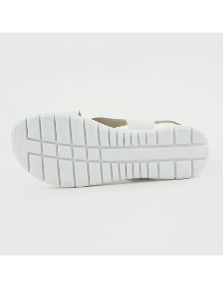 Sandales à brides croisées semelle basket blanche Marilise