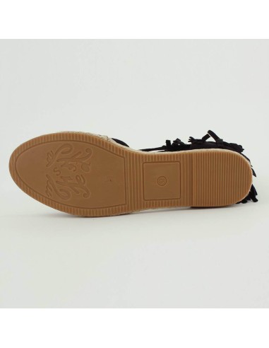 Espadrille daim et raphia avec franges vert kaki ALYZE Espadrille daim et raphia avec franges vert kaki ALYZE