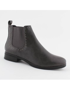 Bottines  basses bout rond  bande élastiquée grise Shea