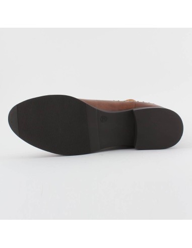 Bottines  cloutées basses simili cuir camel Shea Bottines  cloutées basses simili cuir camel Shea