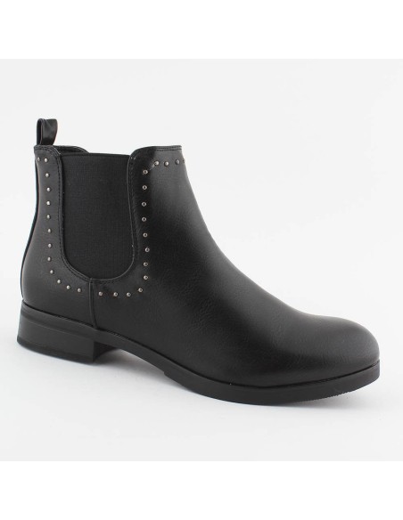 Bottines  basses bout rond  bande élastiquée grise Shea