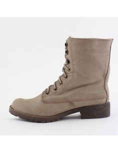 Bottines femme fourrée cloutée kaki Elma 2