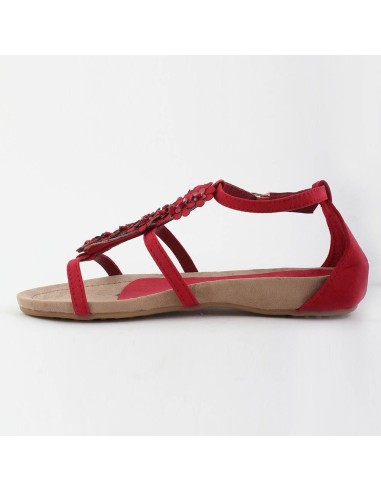 SANDALES COMPENSÉES Á FLEUR ROUGE RITA SANDALES COMPENSÉES Á FLEUR ROUGE RITA
