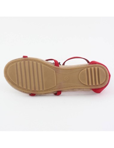 SANDALES COMPENSÉES Á FLEUR ROUGE RITA SANDALES COMPENSÉES Á FLEUR ROUGE RITA