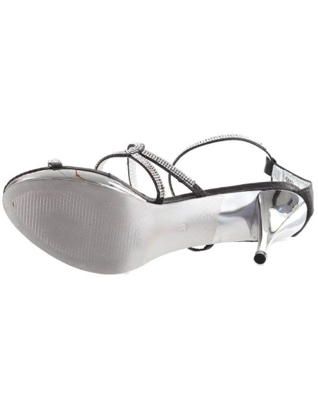 Sandales talon et strass fantaisie noir Yasmine