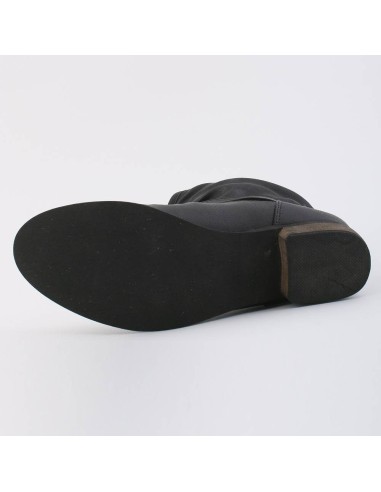 BOTTINE FEMME SIMILI CUIR NOIR PLISSÉE A BRIDES ET CLOUS ANGELA BOTTINE FEMME SIMILI CUIR NOIR PLISSÉE A BRIDES ET CLOUS ANGELA