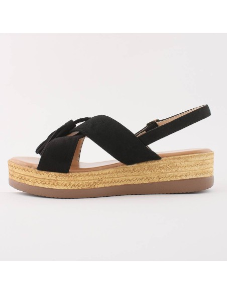 Sandales compensées bleu clair Adriana