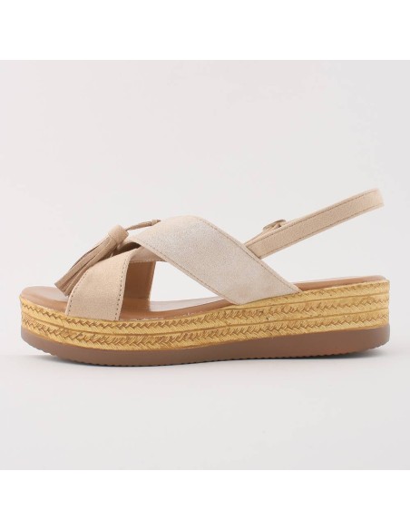 Sandales compensées bleu clair Adriana