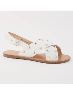 Sandales à clous argentés Cathy