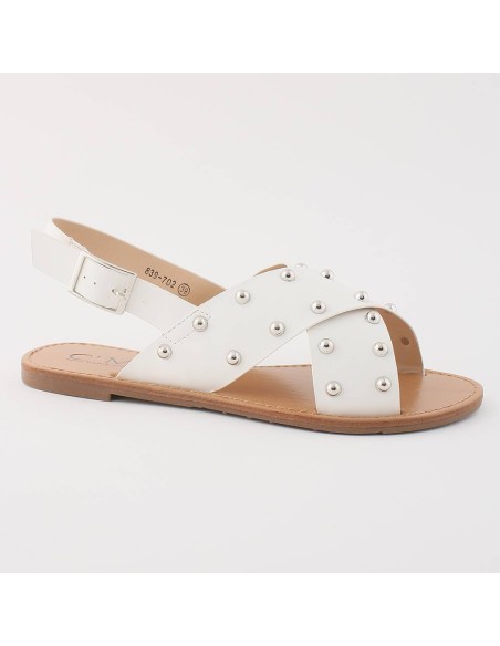 Sandales à clous argentés Cathy