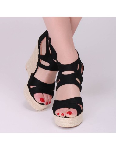 Sandales compensées corde bleu clair STACY Sandales compensées corde bleu clair STACY