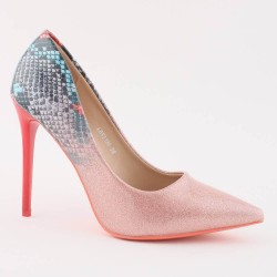 Chaussures de soirée talon haut doré Sarah