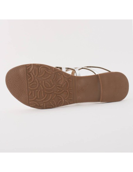 Spartiates femme noires à boucle