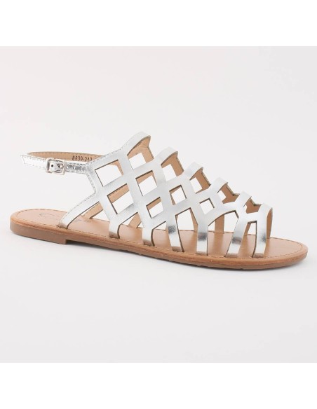 Spartiates femme noires à boucle