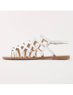 Spartiates femme noires à boucle 2