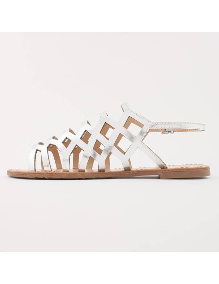 Spartiates femme noires à boucle