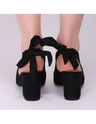 Sandales à ruban et talon noir Candy Sandales à ruban et talon noir Candy