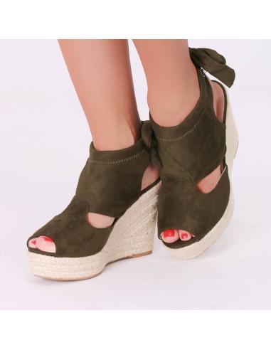 Sandales talon compensé effet corde à nœud noir Paulina Sandales talon compensé effet corde à nœud noir Paulina