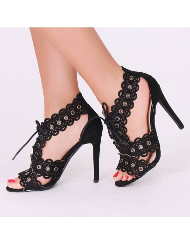 Sandales trouées à talon beige CHERYL Sandales trouées à talon beige CHERYL