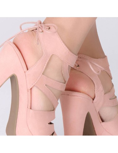Sandales roses femme à talon Mylena Sandales roses femme à talon Mylena