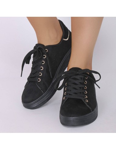 Baskets femme compensées noires Priscillia Baskets femme compensées noires Priscillia