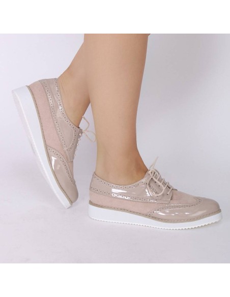 Derbies beiges femme Mercy