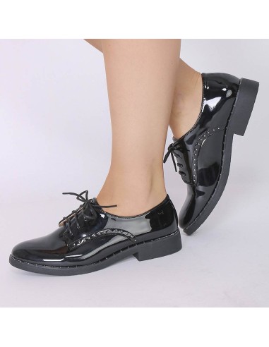 Derby noir verni à clous Natasha Derby noir verni à clous Natasha