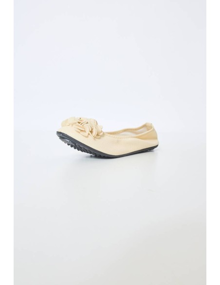Ballerines beige clair pour femme avec fleurs MONCEAU