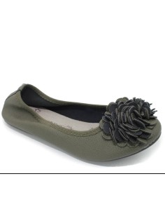 Ballerines souples vert bouteille MONCEAU