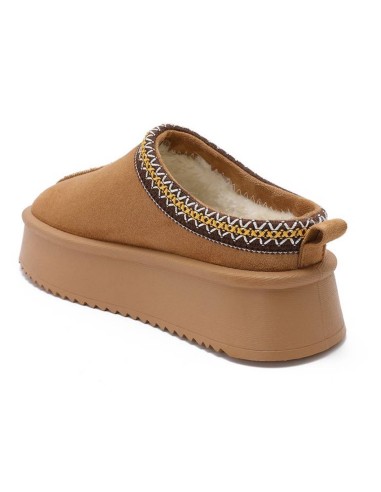 Bottines compensées peau de mouton camel Riverina Bottines compensées peau de mouton camel Riverina