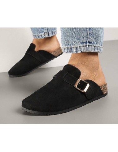 Mules confortables en suédine noire Véria Mules confortables en suédine noire Véria