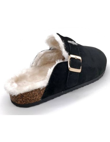 Mules noires fourrées femme Malia Mules noires fourrées femme Malia